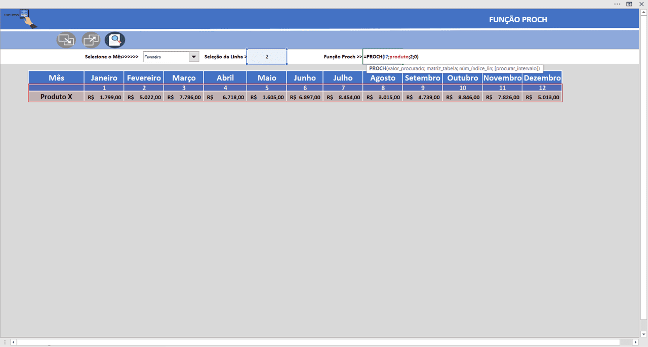 Proch Excel - Entendendo